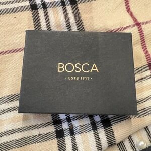 Bosca Deluxe Front Pocket Wallet Black Nappa Vitello Leather